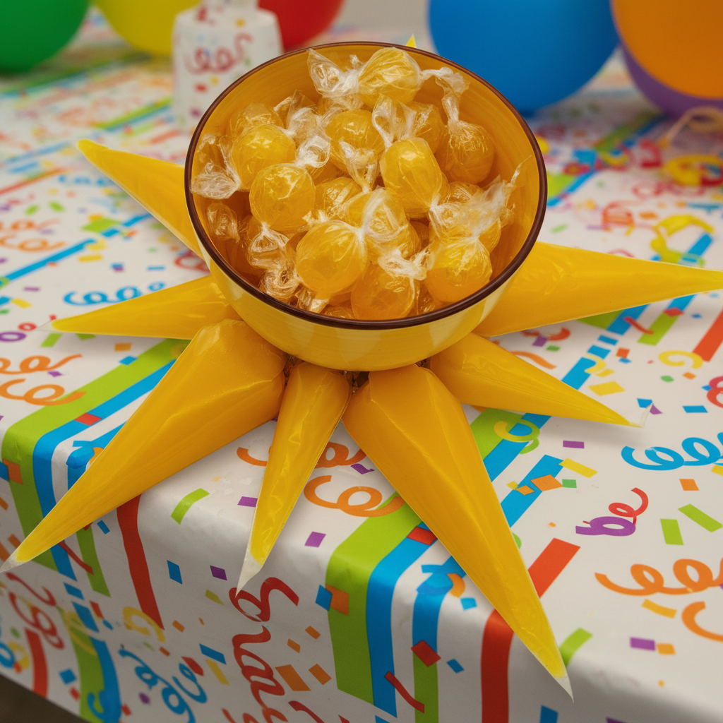 Sun Bowl on party tablecloth